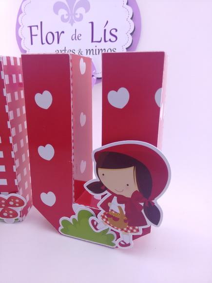 Letras 3d Chapeuzinho Vermelho