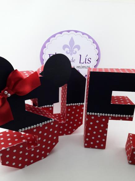 Letras 3d Minnie Luxo