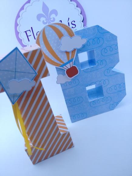 Letras 3d Pipas e Balões o Tempo Voa