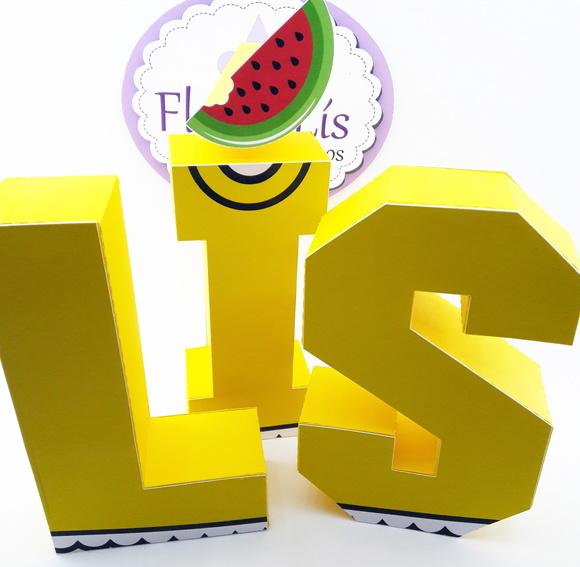 Letras 3d Vestido Melancia