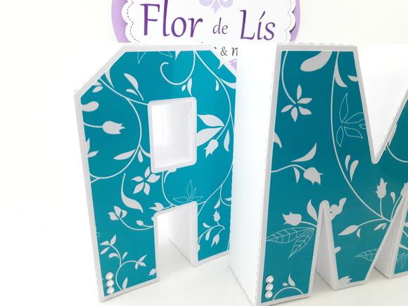 Letras ou Números 3d Azul