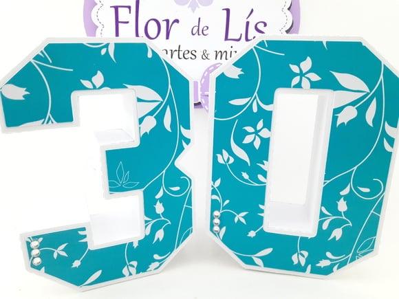 Letras ou Números 3d Azul