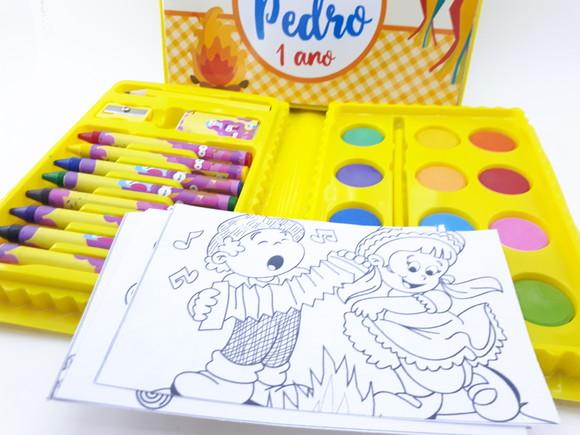 Maleta Estojo Pintura Arraiá Festa Junina