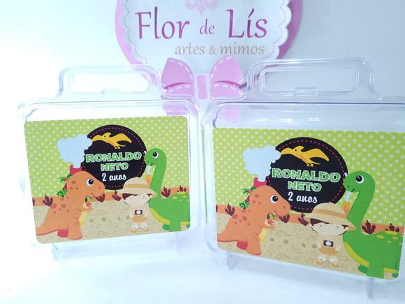 Maletinha Acrílica Dinossauro Cute Personalizada