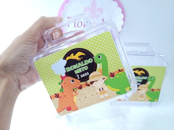 Maletinha Acrílica Dinossauro Cute Personalizada