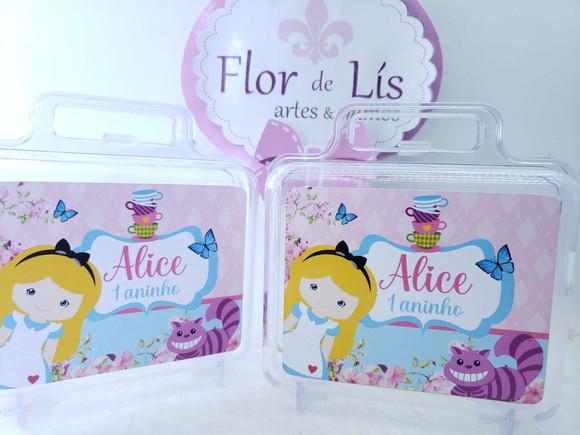 Maletinha Acrílica Personalizada Alice no País das Maravilha