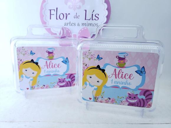 Maletinha Acrílica Personalizada Alice no País das Maravilha