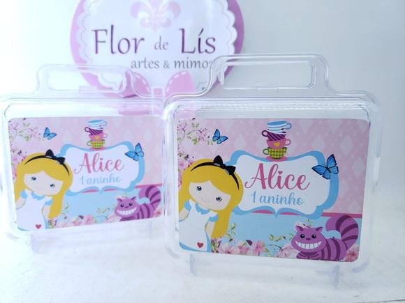 Maletinha Acrílica Personalizada Alice no País das Maravilha