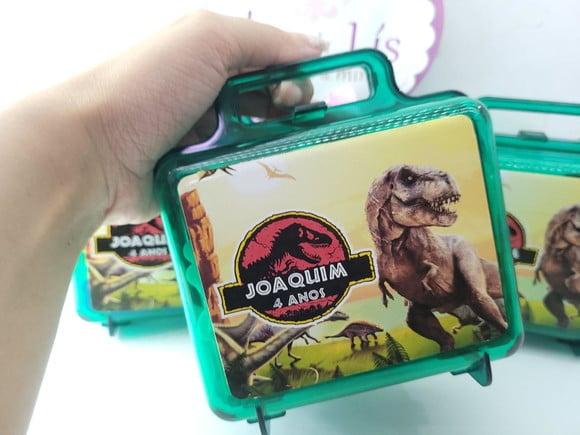Maletinha Acrílica Personalizada Dinossauro