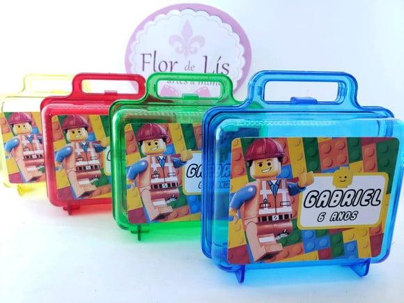 Maletinha Acrílica Personalizada Lego