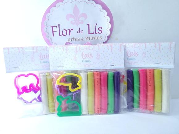 Massinha Modelar Granulados Doces Candy Color com Forminhas