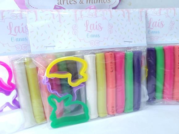 Massinha Modelar Granulados Doces Candy Color com Forminhas