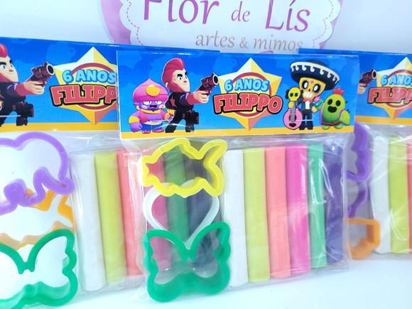 Massinha Personalizada Brawl Stars Game com Cortadores