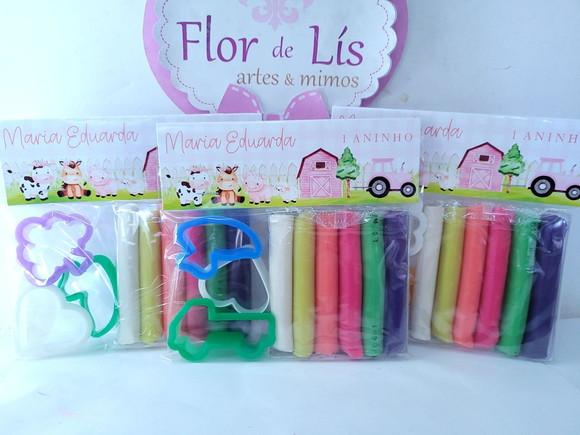 Massinha Personalizada Fazendinha Aquarela com Cortadores