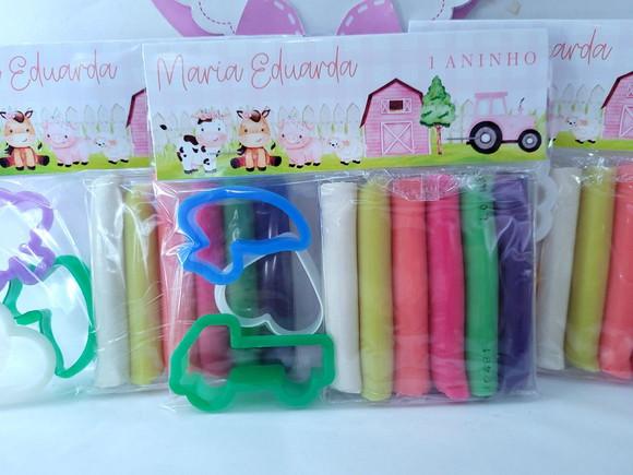 Massinha Personalizada Fazendinha Aquarela com Cortadores
