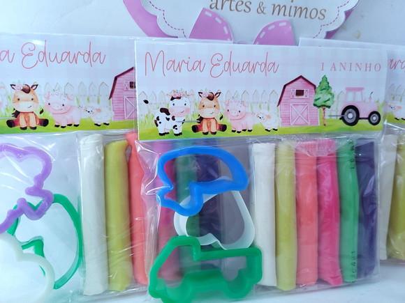 Massinha Personalizada Fazendinha Aquarela com Cortadores