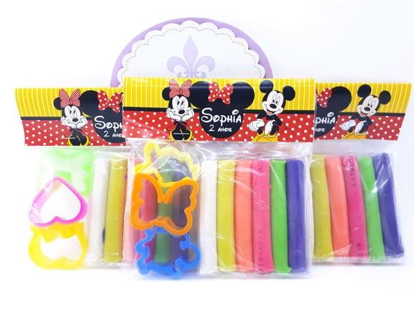Massinha Personalizada Minnie e Mickey com Cortadores