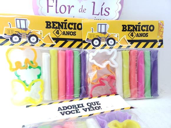 Massinha Personalizada Obras e Tratores com Cortadores
