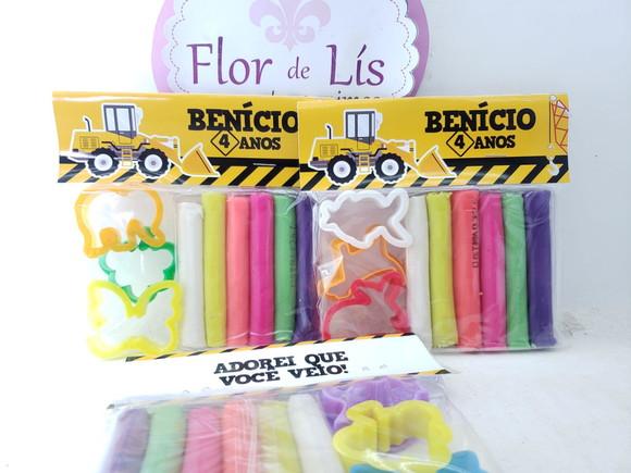 Massinha Personalizada Obras e Tratores com Cortadores