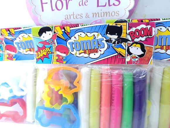 Massinha Personalizada Super Heróis Baby com Cortadores