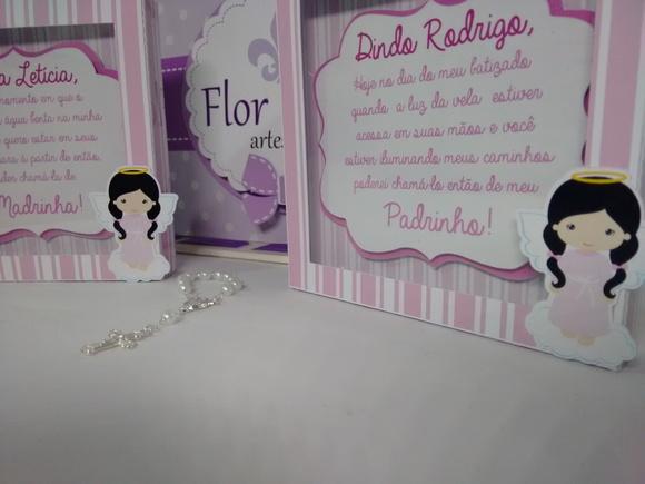 Mini Quadrinho Padrinhos Batismo