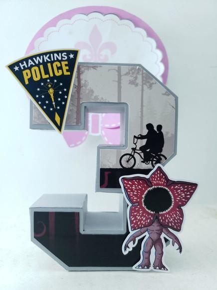 Número ou Nome 3d Idade Decorativa Stranger Things