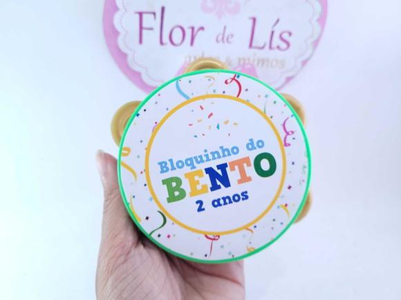 Pandeirinho Pequeno de Carnaval Personalizado Bloquinho