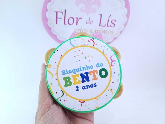 Pandeirinho Pequeno de Carnaval Personalizado Bloquinho
