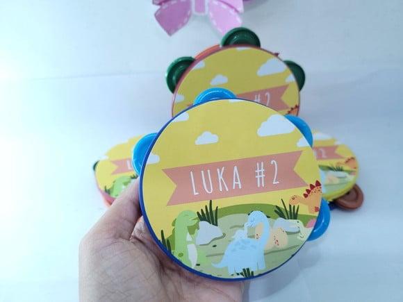 Pandeiro Pequeno Dinossauro Baby Lembrancinha