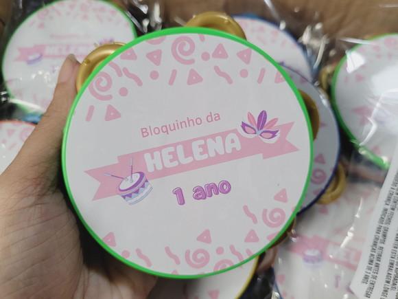 Pandeiro Pequeno Festa de Carnaval Menina Bloquinho