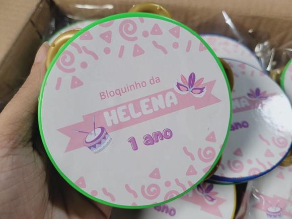 Pandeiro Pequeno Festa de Carnaval Menina Bloquinho