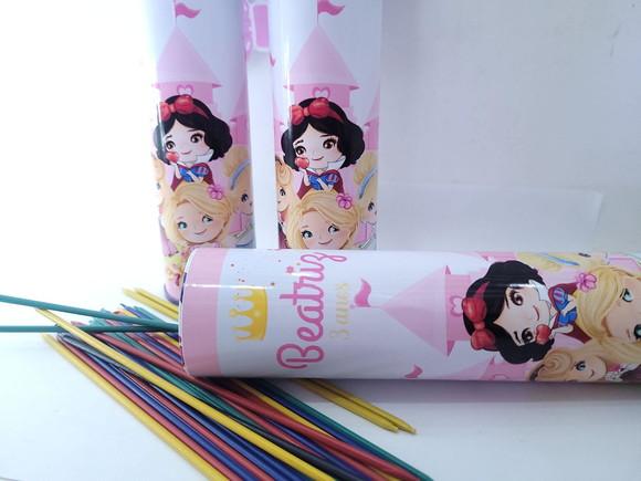 Pega Vareta Personalizado Princesas Lembrancinha Menina