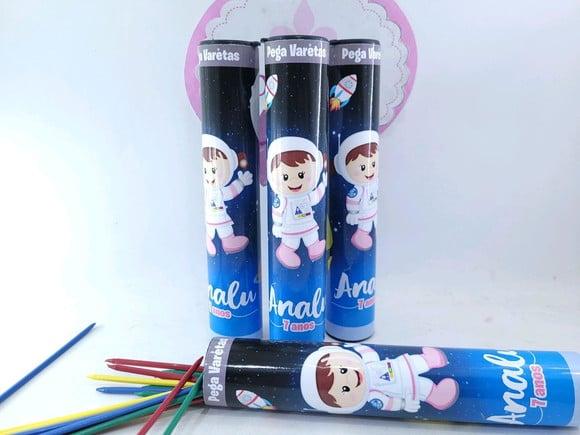 Pega Varetas Personalizado Astronauta Menina Festa Universo
