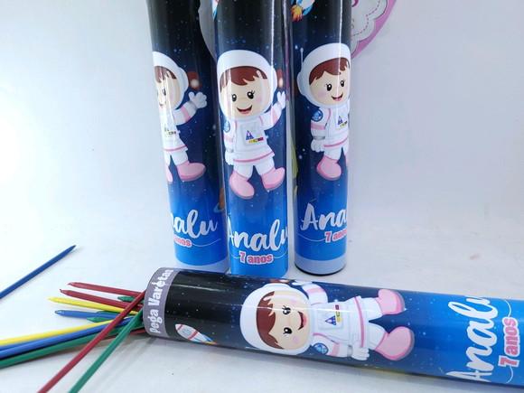 Pega Varetas Personalizado Astronauta Menina Festa Universo
