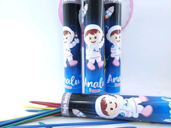 Pega Varetas Personalizado Astronauta Menina Festa Universo