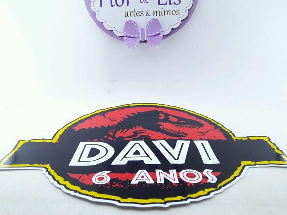 Placa 25cm Jurassic Park Dinossauros