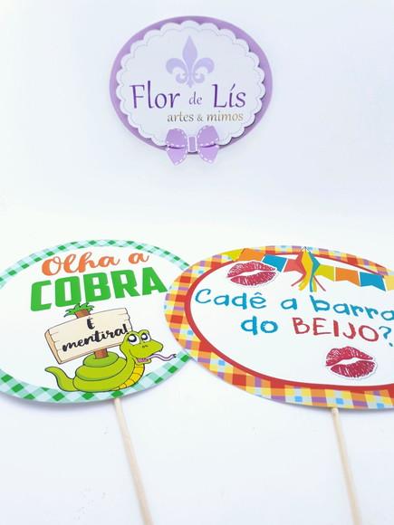 Plaquinhas Divertidas para Fotos Arraiá