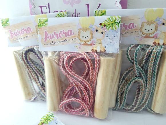 Pula Corda Personalizado Safari Menina Aquarela Lembrancinha