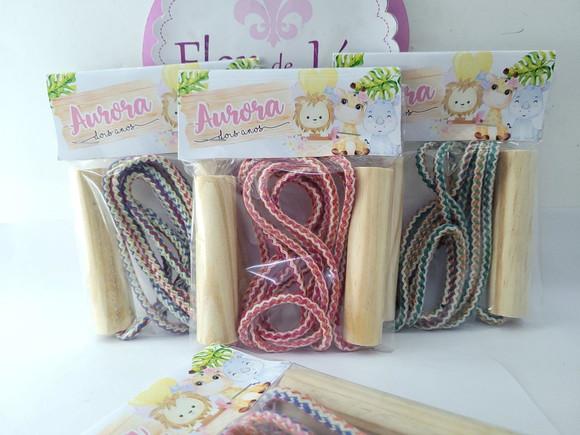 Pula Corda Personalizado Safari Menina Aquarela Lembrancinha
