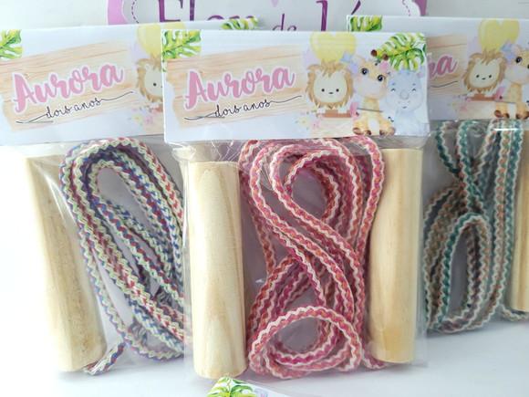 Pula Corda Personalizado Safari Menina Aquarela Lembrancinha