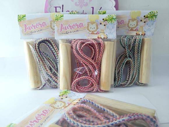 Pula Corda Personalizado Safari Menina Aquarela Lembrancinha