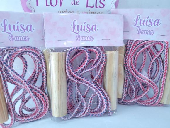 Pula Cordas Corações Aquarela Lembrancinha Menina