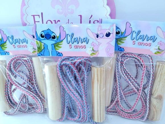 Pula Cordas Personalizado Stitch e Angel Lembrancinha