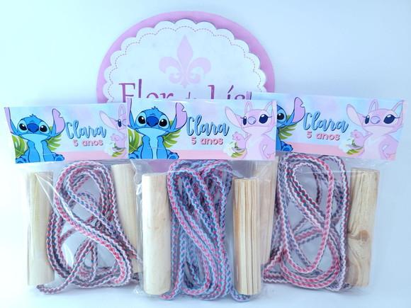 Pula Cordas Personalizado Stitch e Angel Lembrancinha