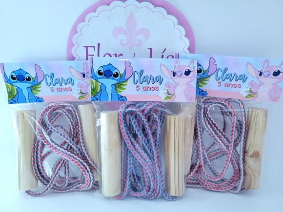 Pula Cordas Personalizado Stitch e Angel Lembrancinha