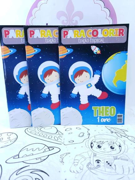 Revistinha Colorir Astronauta Galáxia