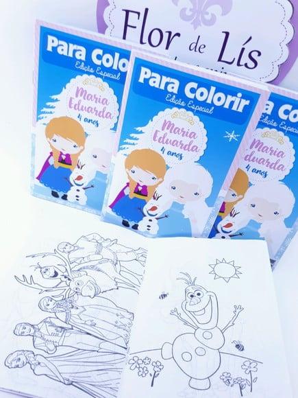 Revistinha Colorir Frozen Gelo Cute