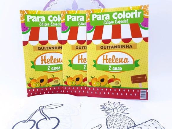 Revistinha Colorir Quitandinha Frutas