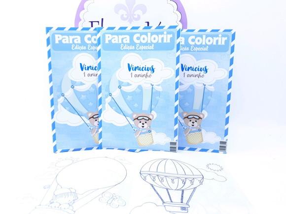 Revistinha Colorir Ursinho Baloeiro Balões
