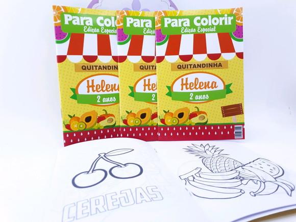 Revistinha Colorir Quitandinha Frutas